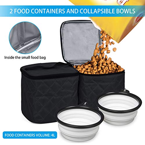 Baglher 丨Dog Travel Bag,Airline Approved Pet Supplies Backpack,Dog Travel Backpack With 2 Silicone Collapsible Bowls And 2 Food Baskets. #TOP6