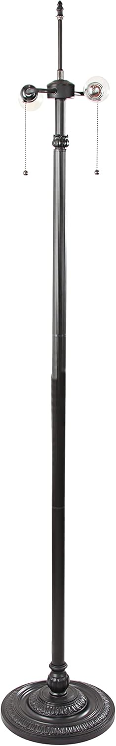Radiance Goods Mission Tiffany-Style Blackish Bronze 2 Light Floor Lamp 18" Wide/66 Tall