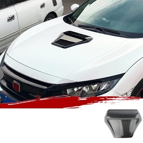 ボンネットダミーダクト カーボン調ブラック 汎用タイプ 貼るだけで愛車が大変身 エアーダクトボンネットダクト 両面テープで簡単カスタム