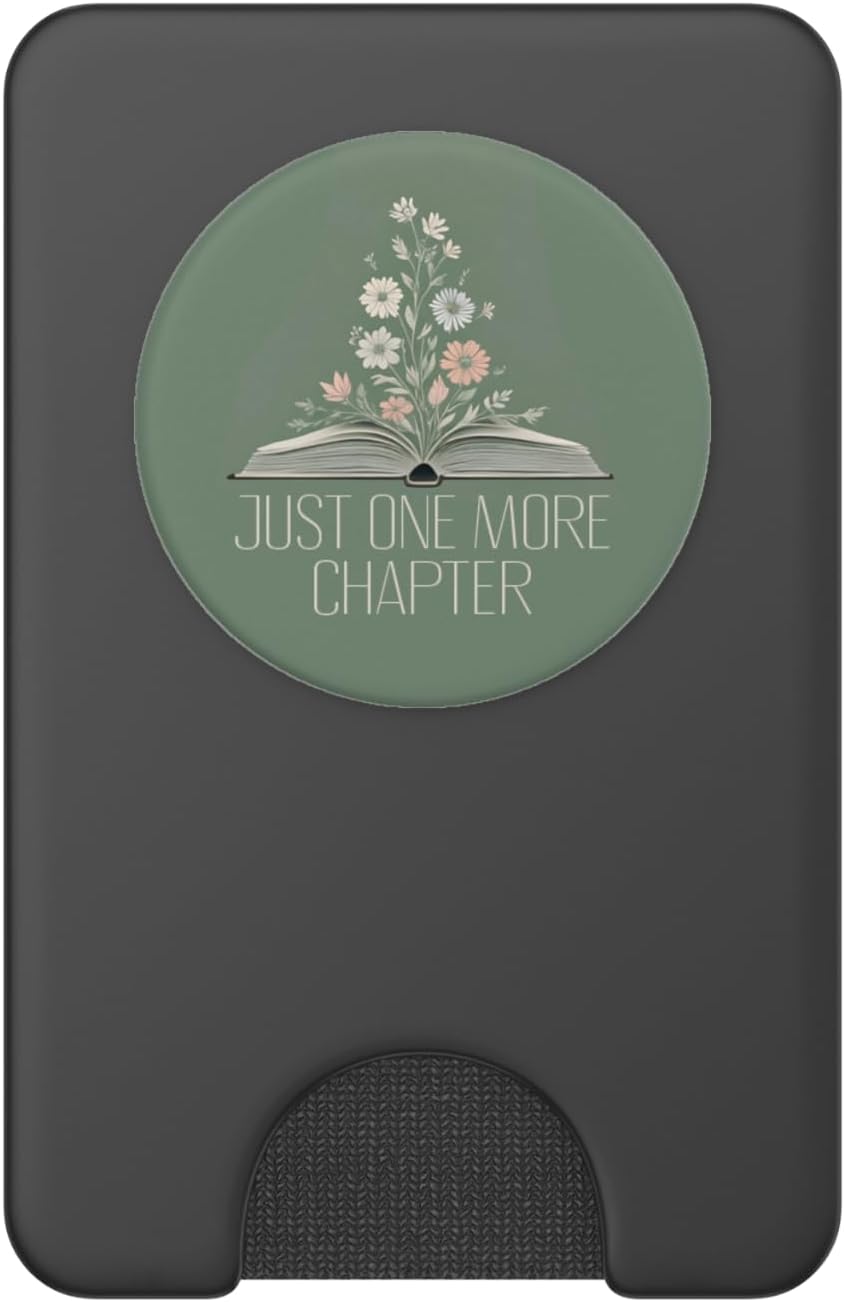 Just One More Chapter Floral Reading Book Lover Bookish PopSockets PopWallet for MagSafe