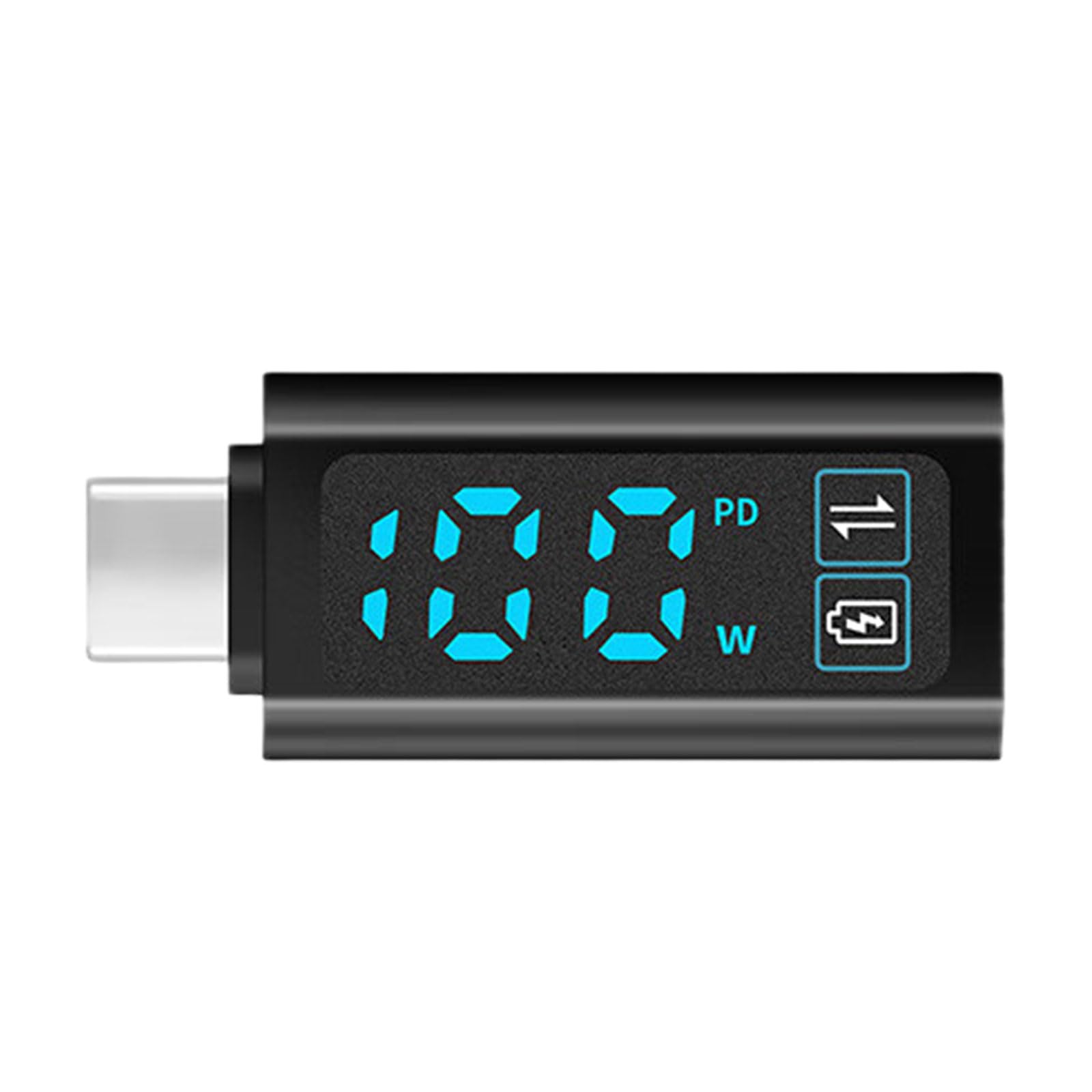 Type C Adapter USB C to USB Adapter PD100W for Quick Charging and Data Transfer Real Time Power Fast Voltages Meter