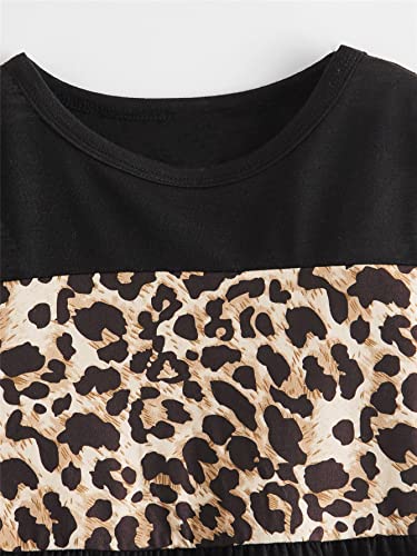 WDIRARA Girl's Butterfly Print Short Sleeve Tie Front Round Neck Top T Shirt3