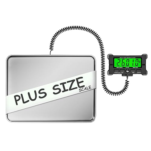 Báscula extra ancha para peso corporal, tamaño extra balanzas para personas pesares, escala de tamaño grande con pantalla externa fácil de leer.
