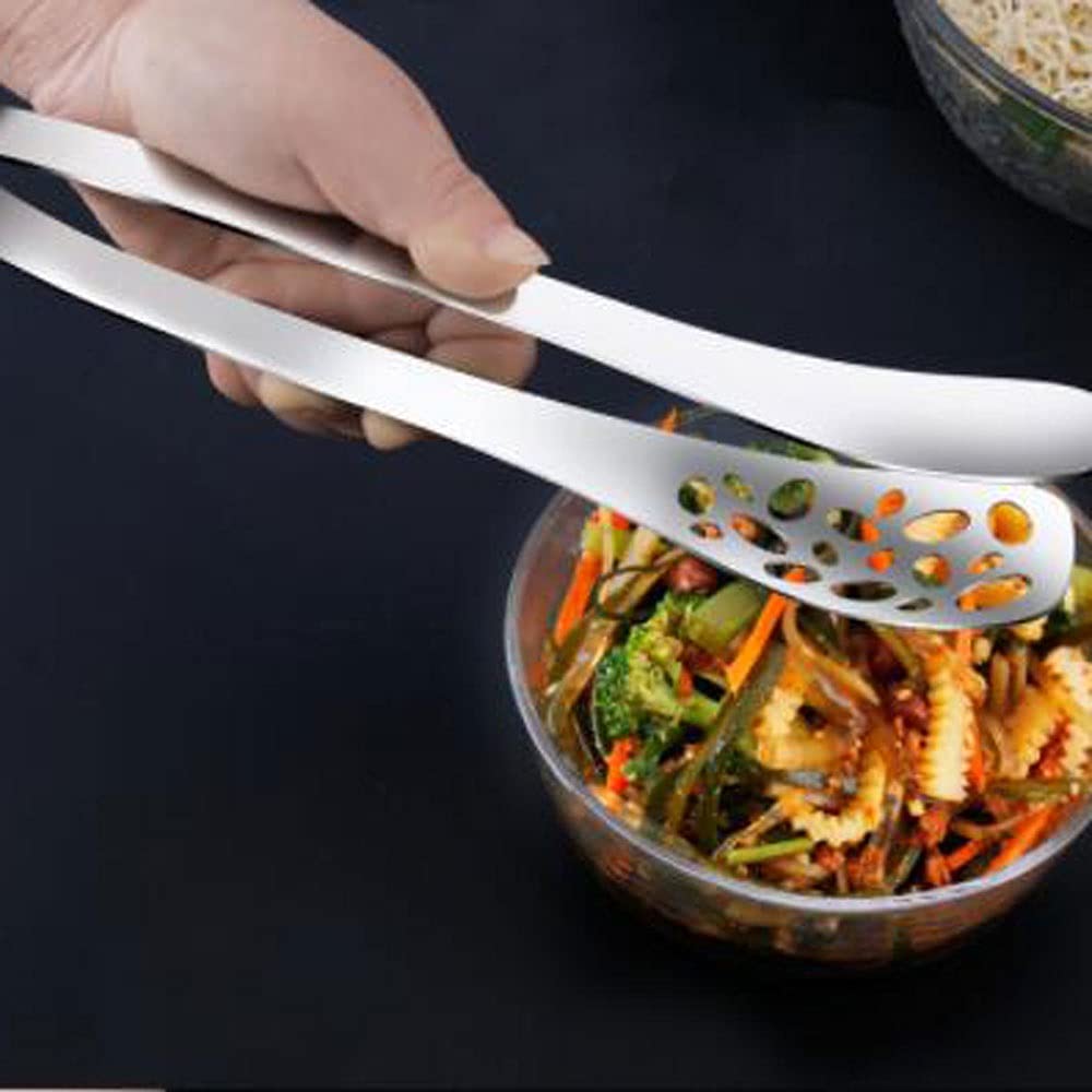 Pinzas de Cocina Pinzas para Alimentos de Acero Inoxidable, Agarre Antideslizante para latas, tamaño: 25.5cn * 5.2cm * 24.5cm * 3.6cm, 1 Pieza