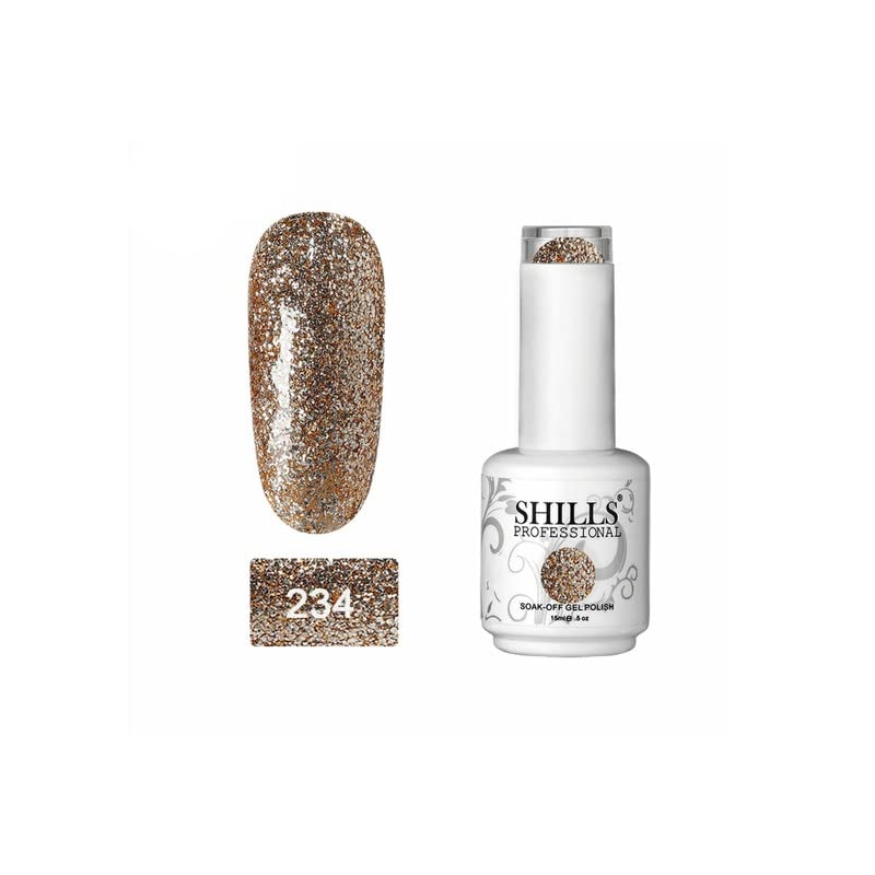 Image of Shills Professional Uv /Led Soak Off Gel Polish (Gel Nail Polish) Glossy Finish Nail Polish Color Shade 234, 15 Ml