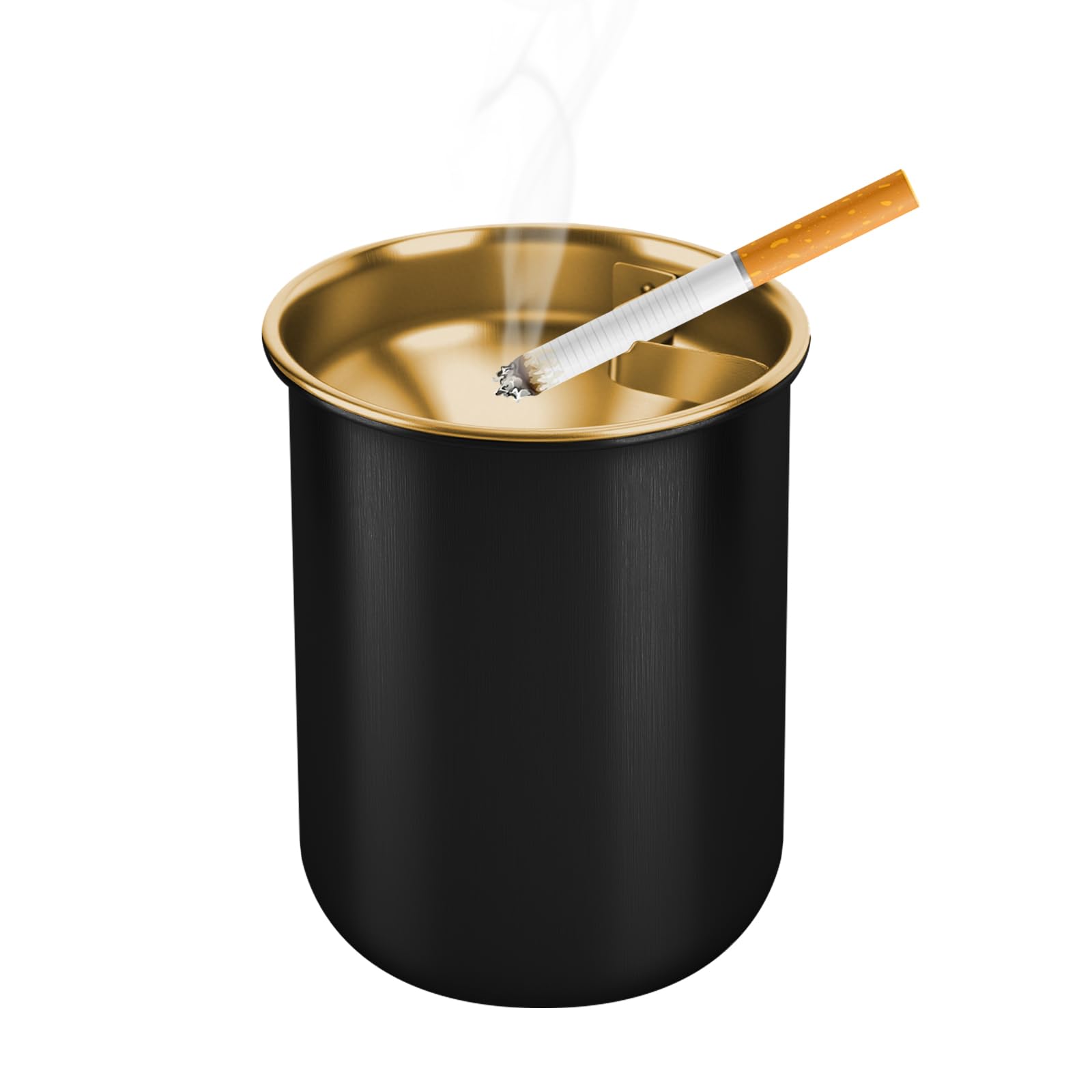 Stainless Steel Ashtray,Windproof Cigarette Ashtray for Indoor or Outdoor Use,Outdoor Ashtrays with Lid,Smokeless Metal Car Ashtrays for Outside,Ash Holder for Smokers,Ash Tray for Home Garden Office