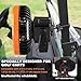 AIPSET Rechargeable Golf Cart Fan, 10400mAh Battery, 3-Speed, LED Light, 36 Hrs Work, Remote Control, Hang Hook, USB & Type C Port, Orange