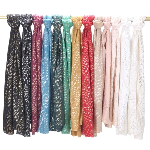 Women's large-sized winter and autumn scarf - Retro Faux Assuit Foil print-embossed style long scarves3