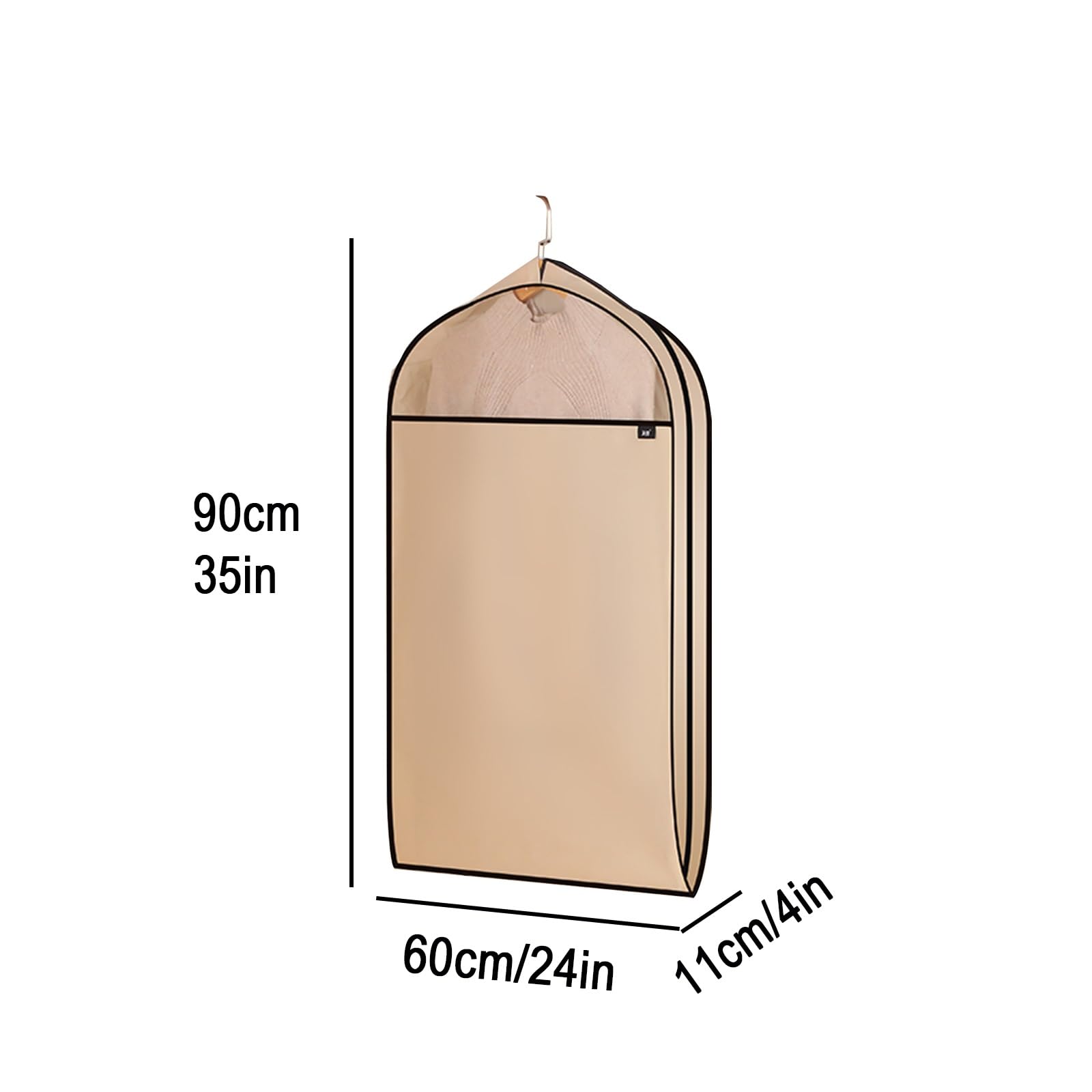 Fundas para Ropa, Fundas para Guardar Ropa, Portatrajes Hombre Viaje Transparentes para Colgar Ropa, 10 Paquetes(Yellow,60 * 11 * 90cm/24 * 4 * 35in)