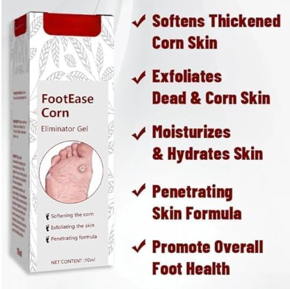 Image of Corn Ease Foot Eliminator Gel | Fast-Acting, Pain-Free Corn & Callus Remover | Gentle Formula for Soft, Smooth Feet | Effective Corn Treatment Gel for Men & Women | 30ml (3)