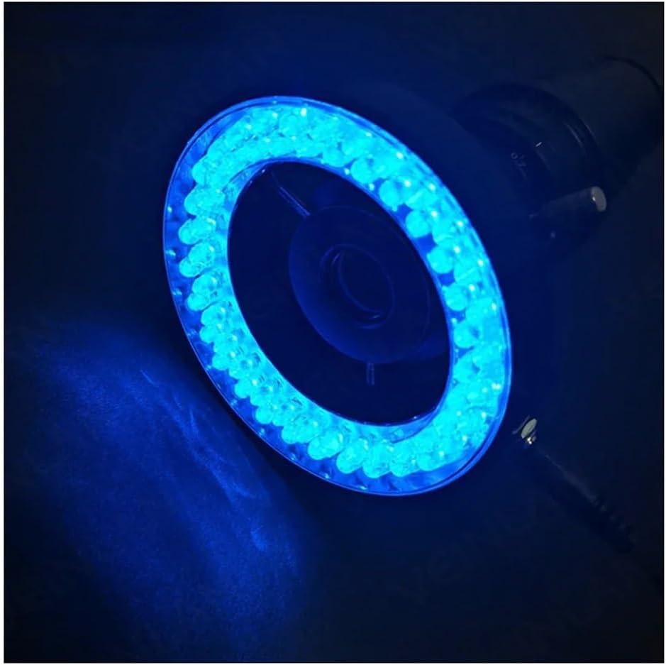 Microscope Accessories Kit LED Microscope Ring Light Source 60mm Inner Diameter Lamp fit for Cell Phone Repair CCD Industrial Microscope Slides(Blue)
