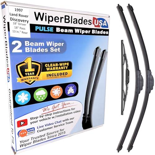 Wiper Blades Set/3 fits Land Rover Discovery 1997 w/1yr Wear Warranty