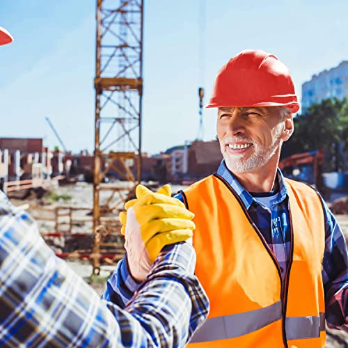 Image of LADWA Red Heavy Duty Director Safety Helmet, ISI Marked Protective Hard Hat for Construction, Industrial and Workplace Safety Applications (Pack of 5)