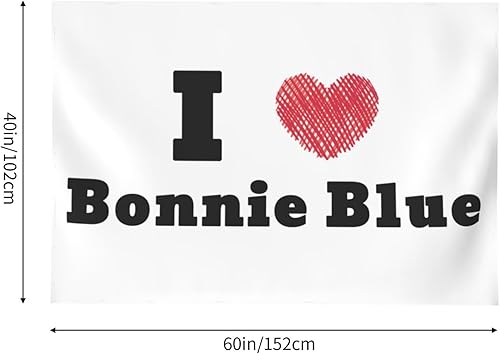 Miniatura 7 de IMEEGIEN I Love Bonnie Blue Tapestry Wall Hanging 60x40 Inches Home Decoration For Bedroom Living Room Dorm Decor Wall Art