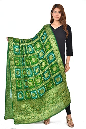 pk mart � Women's Art Silk Banarasi Bandhej Ghatchola Dupatta (2.5 - mtr)-picture-39