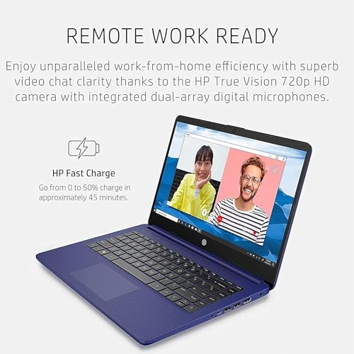 Image of HP Stream Laptop 2023 Newest 14 inch HD Display, Intel Celeron N4120 Processor, 16GB RAM, 192GB Storge (64GB EMMC+128GB SD Card), ‎Intel UHD Graphics 600, Webcam, Wi-Fi, Windows 11 Home in S Mode