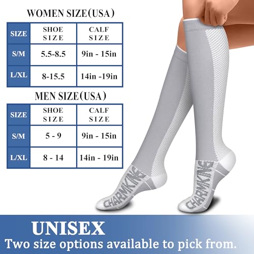 Image of Compression Socks (7 Pairs), 15-20 mmhg is BEST Graduated Athletic & Medical for Men & Women, Running, Flight, Travel, Nurses, Pregnant - Boost Performance, Blood Circulation