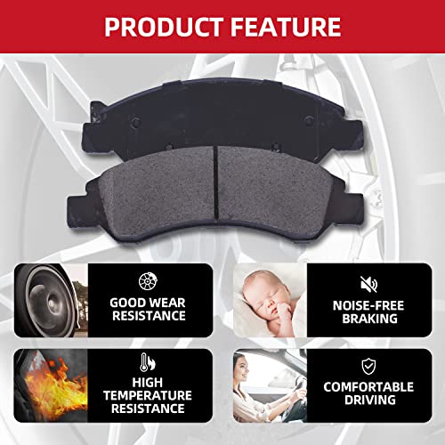 Image of Ceramic Front Brake Pad D787 Compatible With Select Acura CL, RL, TL, TSX Honda Accord - D787 Hardware Fit Included