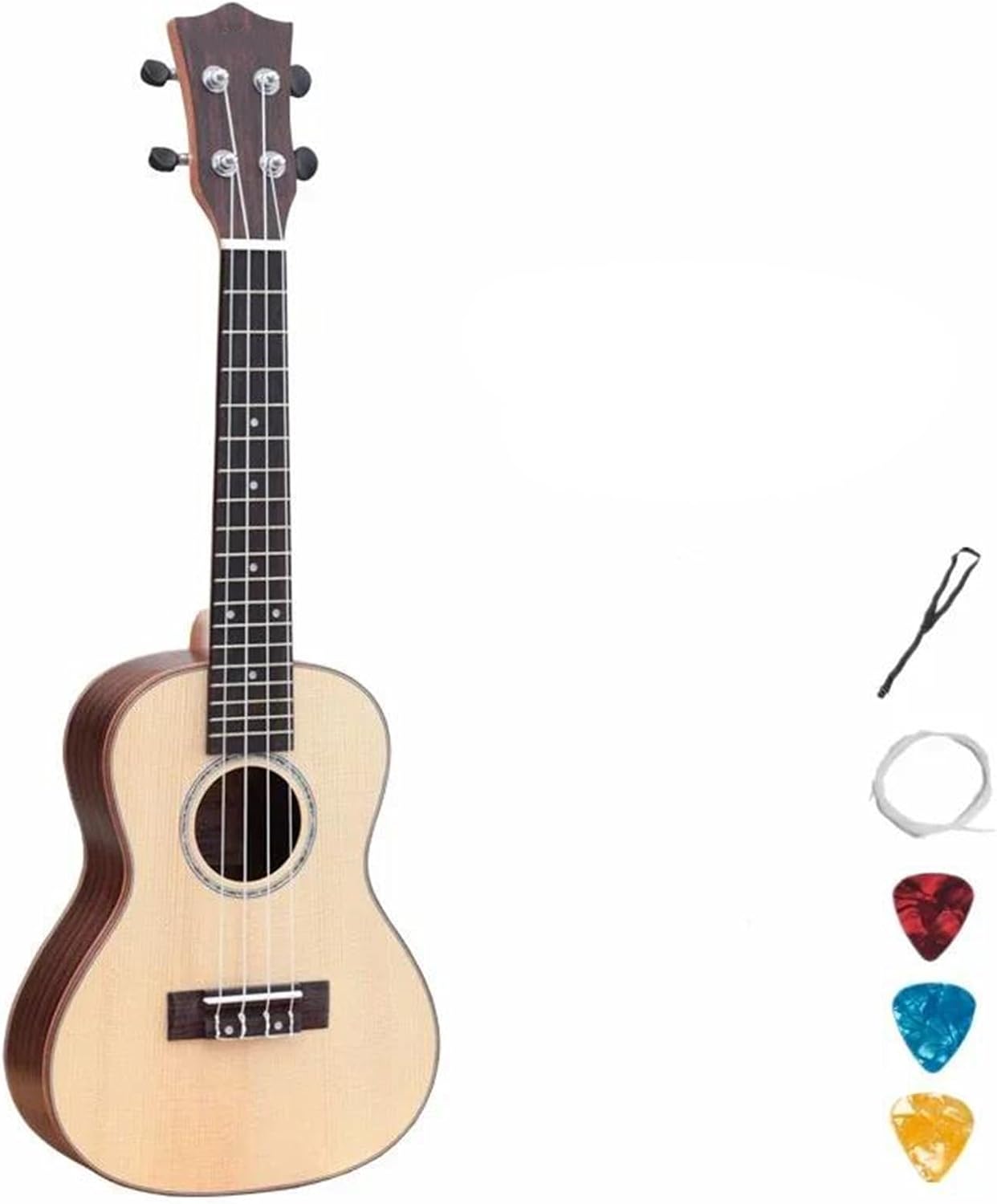 Adult Ukulele Ukulele Concert Tenor 23 26 Inch Spruce Guitar Acoustic 4 String Guitar Ukulele(26 inch)