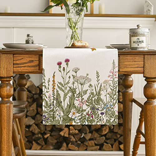 Artoid Mode Antique Herbs and Wild Flowers Table Runner #TOP24