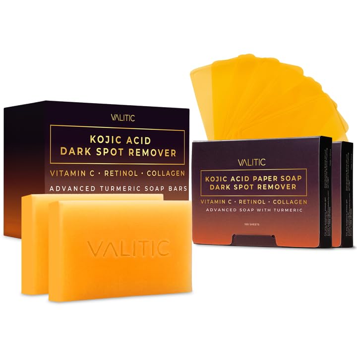 Erbaid Natural Turmeric Soap Bar for Face & Body – Turmeric Skin Brightening Soap for Dark Spots, Intimate Areas, Underarms – Exfoliating Face Wash Reduces Acne, Scars & Cleanses Skin – 5oz Bath Bar (2 Pack)