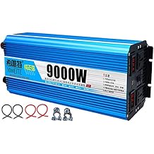 High Power 6000W 7000W 8000W 9000W 10000W Inverter DC12V/24V to AC 220V Converter Pure Sine Wave Power Inverter with 2AC Outlets & USB Port & LED Display for RV and Emergency,9000W-12V