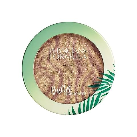 Physicians Formula Murumuru Butter Highlighter, Kremowy Puder Rozświetlacz Wzbogacony Masłem Murumuru i Wielokolorowymi Perłami dla Promiennej Blasku Bogini, Odcień Szampański