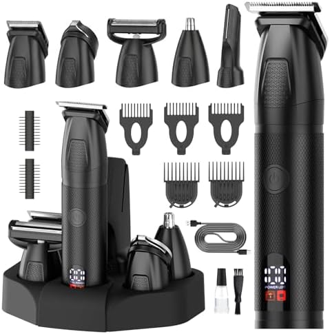 Bomxin Beard Trimmer for Men 6 in 1 Cordless Waterproof Electric ...