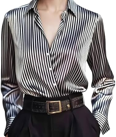 stretch satin work blouse