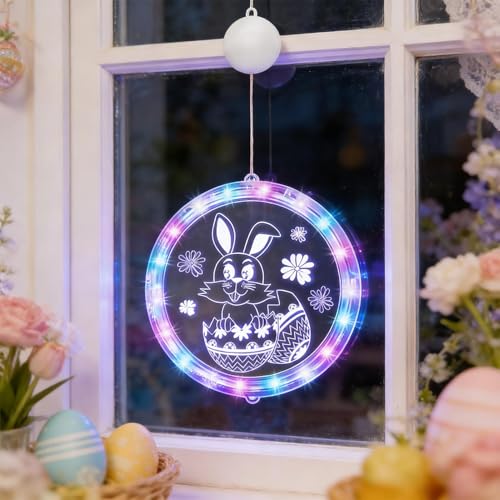 Lumières de Pâques multicolores intérieures et extérieures pour mur - 3