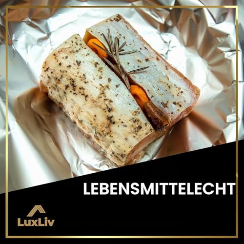 100 m – 2 x LuxLiv 50 m hochwertige, strapazierfähige 20 Mikron dicke Küchenfolie, Catering, Aluminium-Blechfolie, Rolle – 30 cm breit