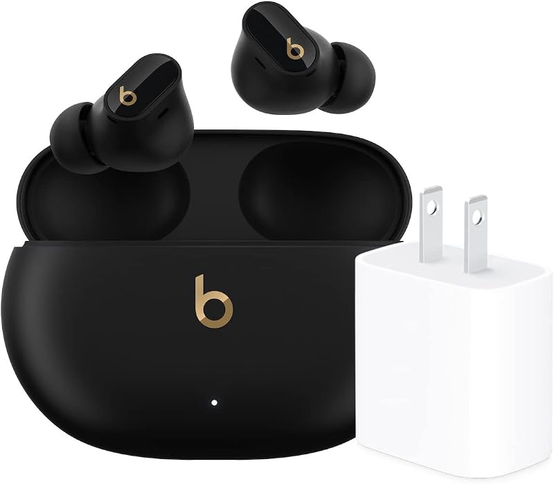 Studio Buds + con adaptador de corriente USB-C de 20 W de Apple - Negro/Dorado