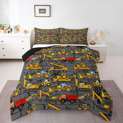Erosebridal Excavator Comforter Set King,Tractor