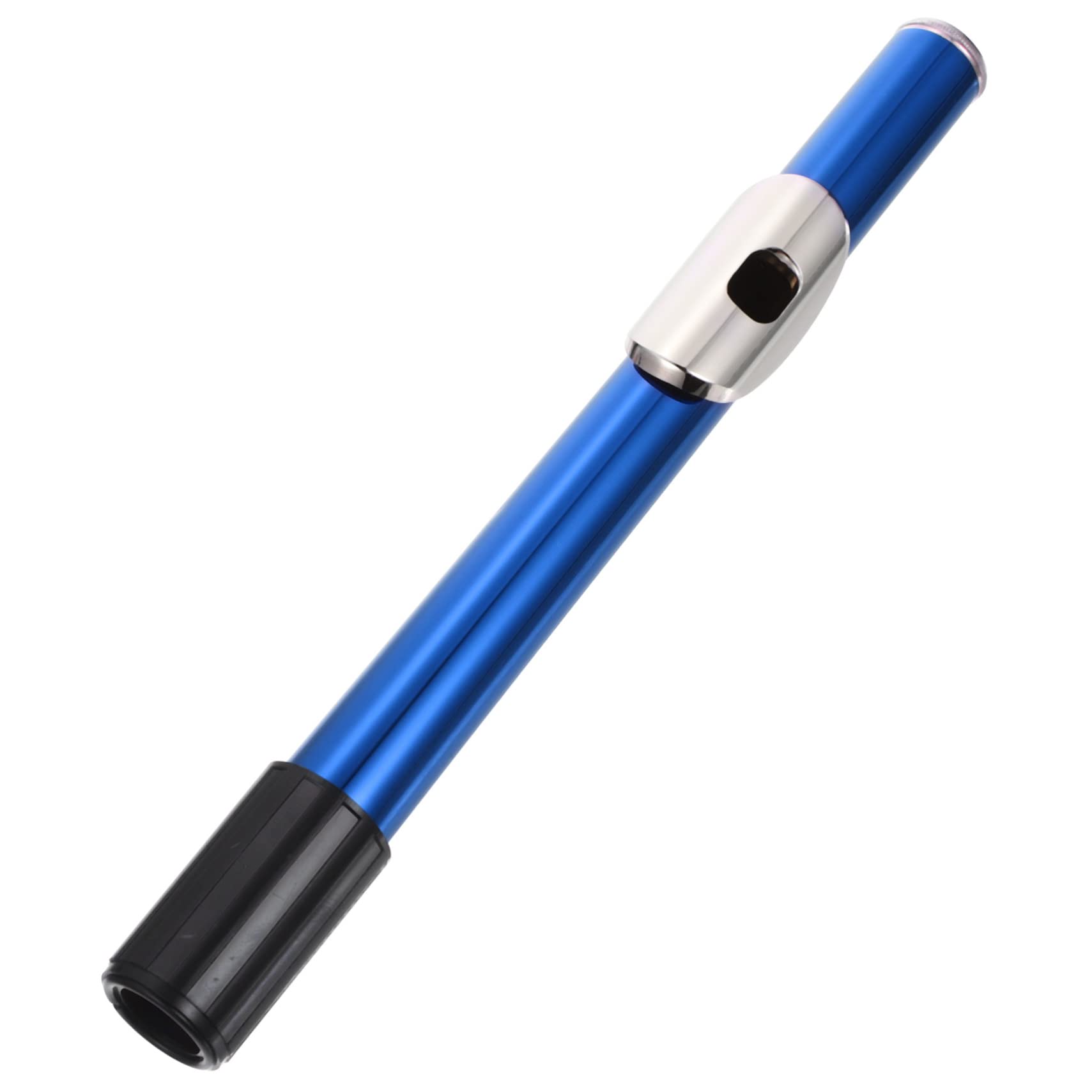 Flauta de Metal de 16 Orificios en Latón Blanco Niquelado | Azul, Abs, Repuesto y Accesorio para Alumnos y Profesionales, Piezas para Instrumentos de Viento