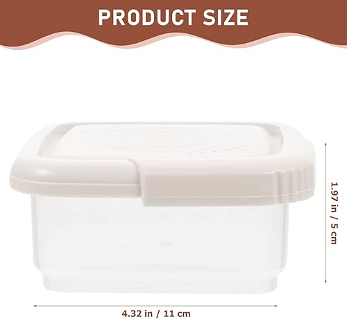 Miniatura 5 de Cabilock Contenedores de almacenamiento de queso con tapa, soporte de rebanadas de plástico reutilizable, caja de queso hermética, contenedor de
