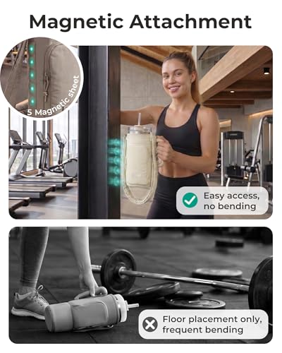 Image of BAGSMART Magnetic Water Bottle Holder with Strap, Gym Accessories for Women