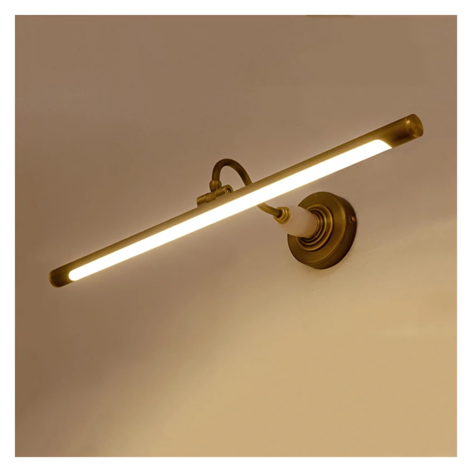 Applique da parete vintage in rame e giada, a LED, for la casa, for il bagno, la camera da letto, lo specchio del trucco, la lampada da esposizione, 8 W, 43 cm(Vintage Copper)