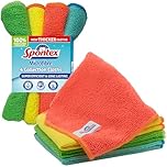 Spontex Microfibre Cloths for Cleaning | 4 Microfibre Collection Cleaning Cloths | For Use as Dusters, Dish Cloths & Kitchen Towels | 30 x 30cm | Assorted Colours | 4 Count