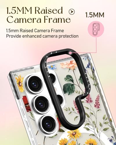 Coque Samsung S25 Ultra fleurs rétro pour le style des filles - 3