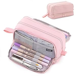 Estuche Escolar con 4 Compartimentos,Estuche Escolar,Estuche de lápices de Gran Capacidad,Estuches de Lápices de Gran,Gran Estuche de Papelería,Estuche para lápices de Gran Capacidad