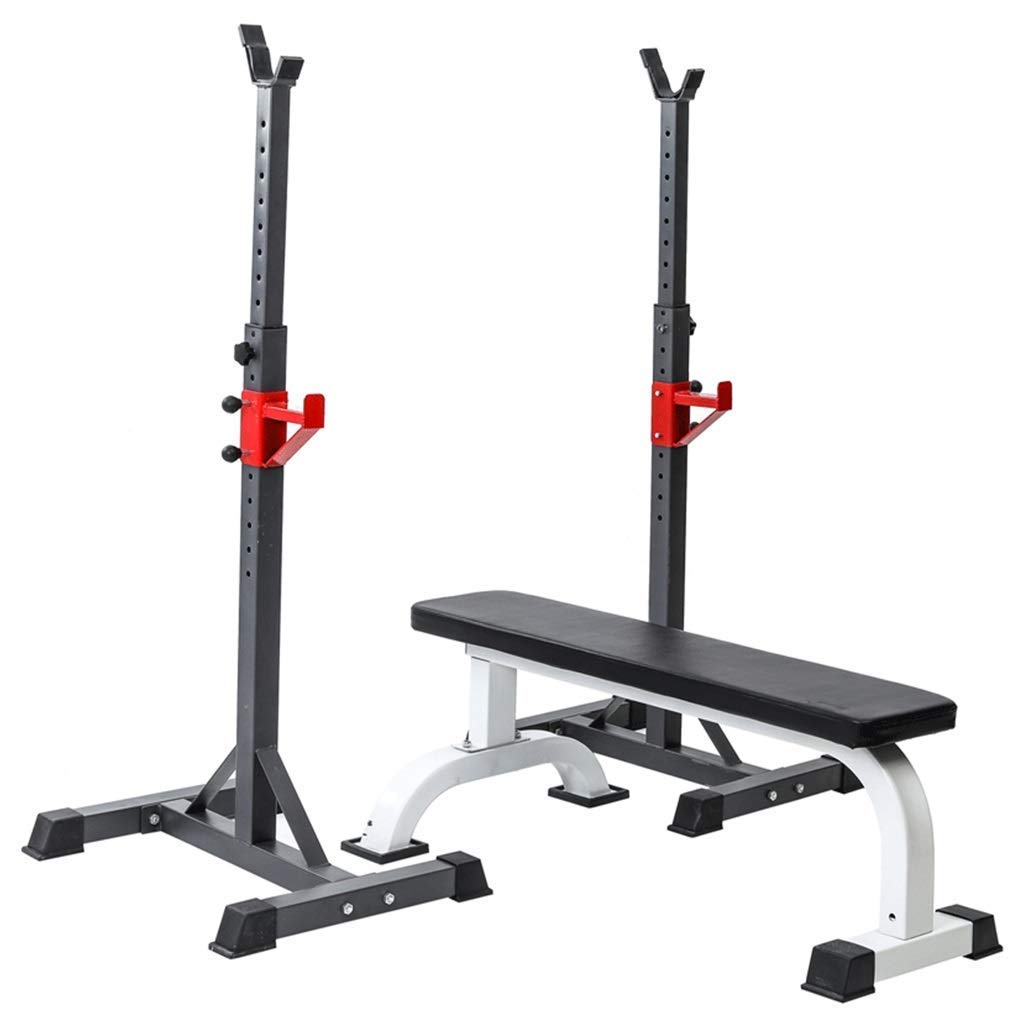 AYCDL Split Squat Rack Adjustable Barbell Rack Bench Press Rack Weight Bench Home Fitness Equipment Weight Training Equipment,Squat Rack+Bench