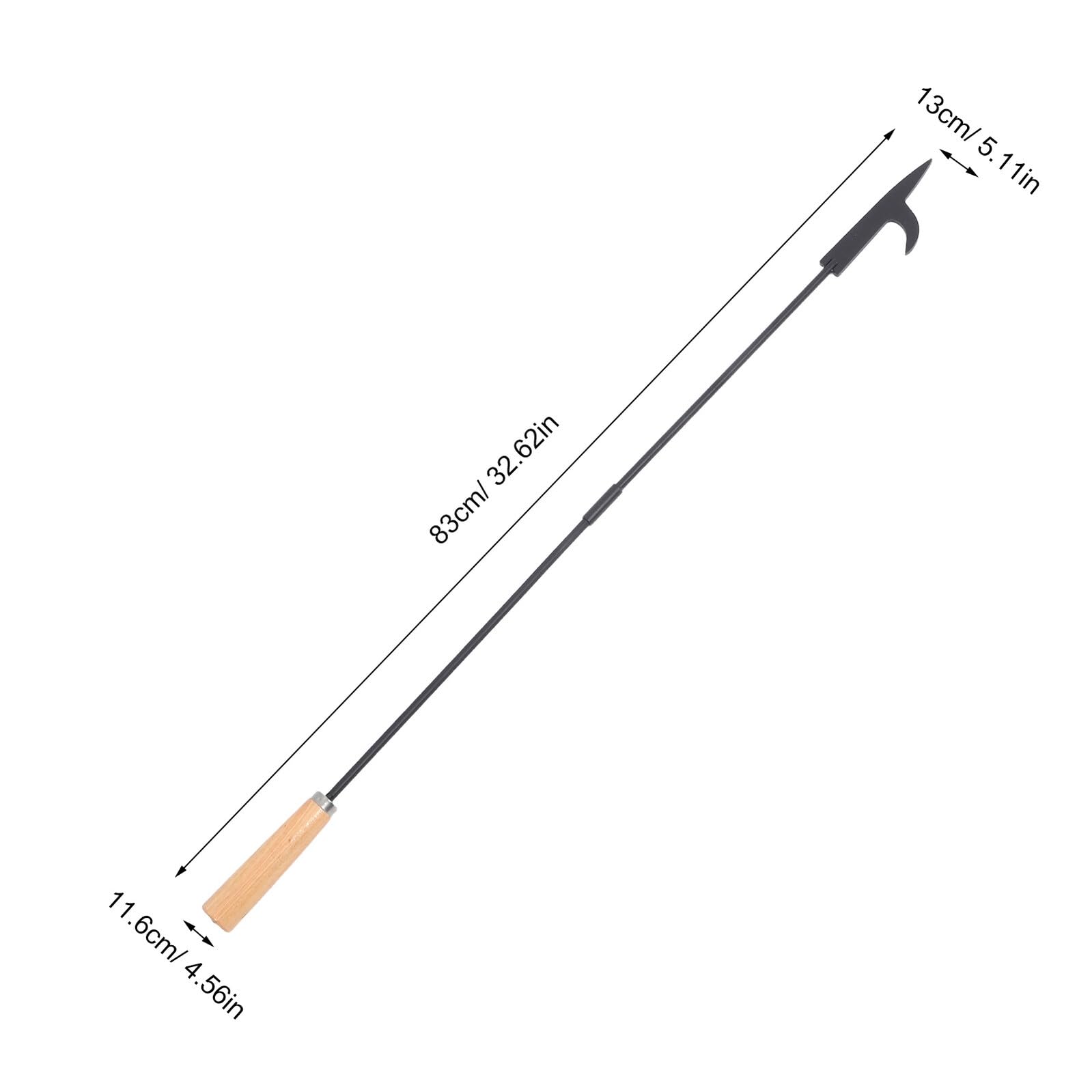 Toyvian 2 Stück Feuerstahl mit Holzgriff Zusammensteckbar Handlicher Kamin Feuerstellen-stock für Sichere Holzhandhabung Vielseitig Einsetzbar für Indoor Kamin und Outdoor Feuerstelle
