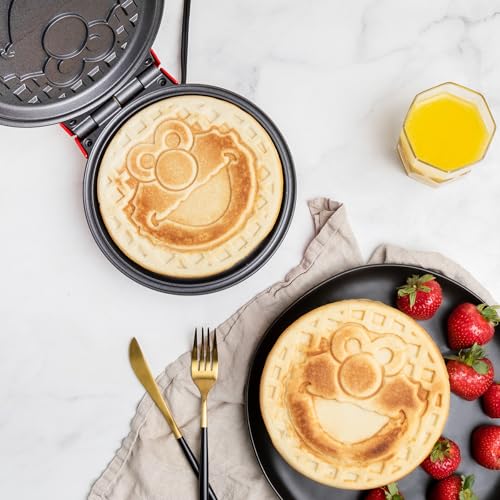Image of Uncanny Brands Sesame Street Elmo Waffle Maker - Elmo's Face on Your Waffles