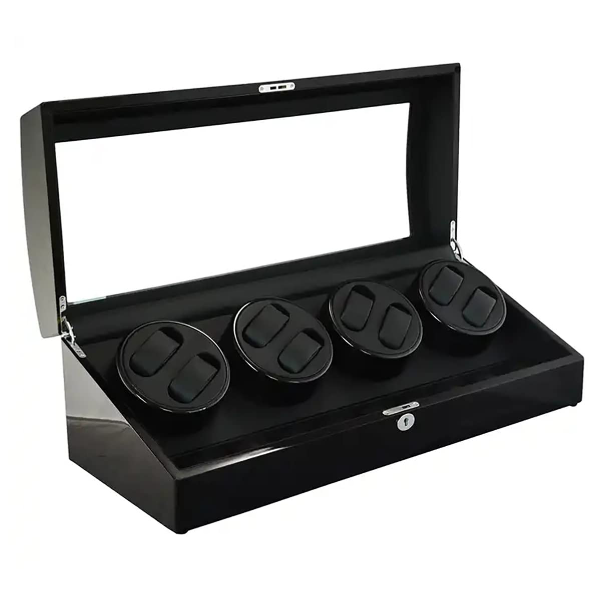 OLSKFUH Automatic Watch Winder For 8+9 Watch Storage Display Box With Quiet Motor Self Winding Watch Rotator Box Fit Lady And Man Watches,Black Piano Lacquer-A