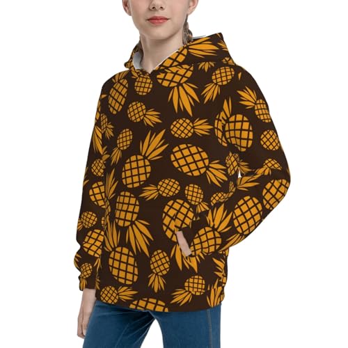 Colorful Pineapple Kid Hoodies Boys Sweatshirts Girls Pullover with Pocket2