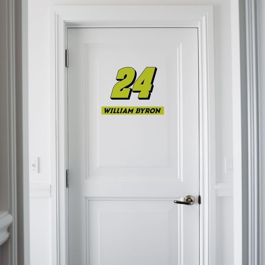 Miniatura 5 de Prime Party William Byron NASCAR - Juego de calcomanías de pared, gráficos grandes extraíbles de 32 pulgadas, decoración oficial de Hendrick