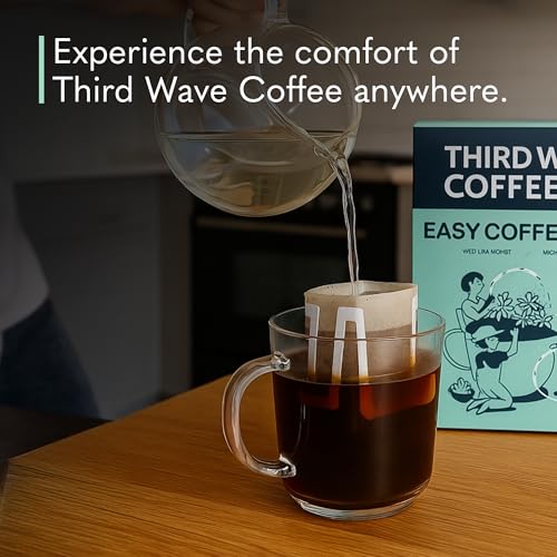 Image of THIRD WAVE COFFEE Easy Coffee Bags, Dark Roast, (Monsoon Malabar, 5 Bags)