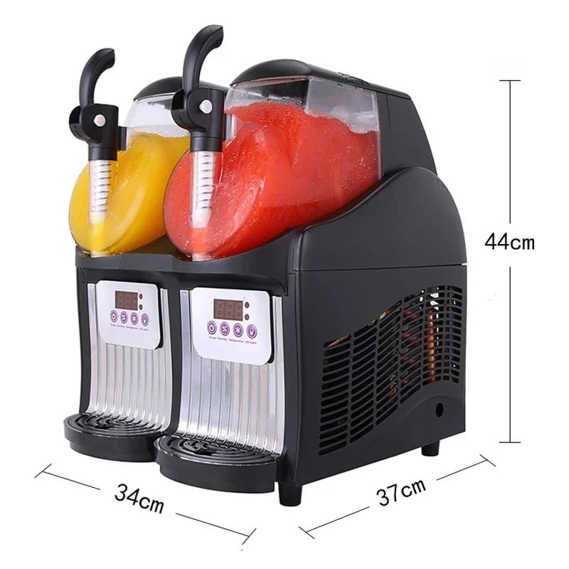 SYTEH Kommerzielle Eis-Slush-Maschine, Mini-Slush-Saft-Maschine mit 2,5 l Doppeltank, gefrorener Saft, Eismischung, kühlende Getränke, Smoothie-Slushie-Maker, for Cocktail-Kaffee, Eistee – Bild 8