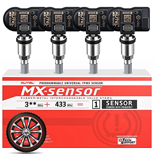 Autel RDKS Sensoren 2in1 Reifen Sensoren, OE-Level Pressemitteilung Universell 100% Programmierbar Durch RDKS Programmiergerät TS408S TS501 PRO TS508WF MX808TS MK900TS MP900TS (4 Stück, Metallventil)