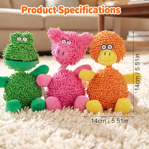 Indestructible Dog Toys, 2026 New Dog Toys for Aggressive Chewers, Stuffed Animal Dog Plush Chewing Toy, Interactive Dog Squeak Toys for Puppy, Small, Medium, Large Dogs (Pink)